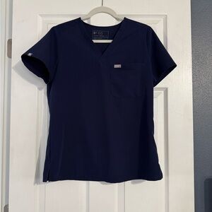 FIGS Catarina One Pocket Navy Scrub Top